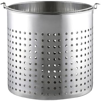 KELUNIS Dampfkorb Kochkorb Aus Edelstahl Mit Griffen Sieb, Vorrat Topf Siebkorb Dampfgarer Zum Kochen, Sieben, Spülen,45cm