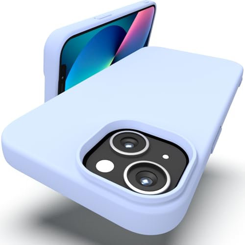 Zuvirelx Silikon Handyhülle für iPhone 13 Mini Hülle, Weiches Griff, Dünne, Minimalistisch, Stoßfest, rutschfest, Taschenpassend - Flieder