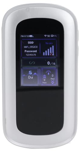 5G WiFi 6 Mobiler Hotspot Router, Tragbarer WLAN Hotspot Router mit SIM Kartensteckplatz, 5G Mobilfunk Router, 16 Angeschlossene Geräte, Taschen WLAN Hotspot Gerät