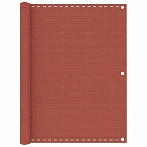 Balkon Sichtschutz 120x600cm Wetterfest HDPE Abdeckung mit UV Schutz Terracotta Garten Sichtschutz