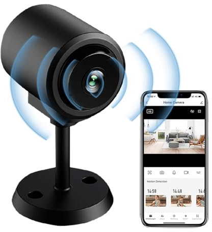 Entzückende Überwachungskameras für Zuhause, kabellose HD-Sicherheitskamera, verbesserte Bewegungserkennungskamera, Weitwinkel-Sicherheitskamera, kabellose Heimkamera, HD-Live-Ansicht, verbesserte