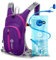 Nepest Trinkrucksack 8L - Fahrradrucksack & Skirucksack mit 2L Trinkblase | Ideal für MTB, Laufen & Skifahren | Verstellbarer Brust & Taillengurt mit Sicherheitspfeife - Violett