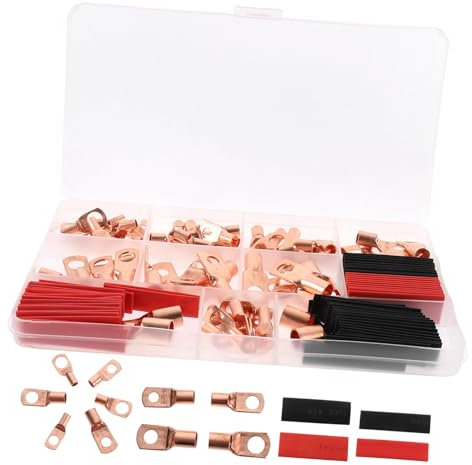 VILLFUL 1 Set Terminali Filo Kit Guaina Termorestringente Capicorda in Filo Di Rame Con Guaina Termorestringente