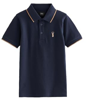 NEXT Jungen Kurzärmeliges Polo-Shirt Blau-Marine 98-