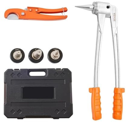 Pex Tube Expander 1/2 3/4 1 Inch OD Manual Lever Tool With 3 Expansion Heads Pipe Cutter,für Kupferrohre erweitern