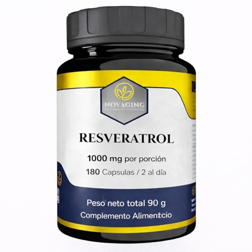 Resveratrol Ren 98% 180 Veganska Kapslar Anti-Åldrande Antioxidant | Kraftfull antioxidant, sirtuinväg, kardiovaskulär. Testad utan GMO eller allergener. Formulerad i Frankrike. NovAging®