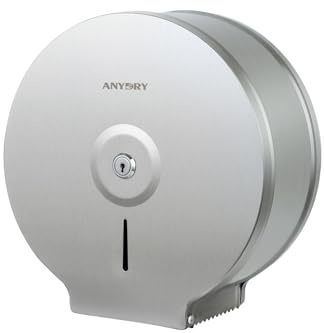 anydry 5182 Distributore per asciugamani di carta in acciaio inox Distributore commerciale a torre manuale Montaggio a parete Adatto per carta in rotolo (spazzolato）