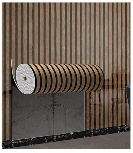 Selbstklebende Tapete, selbstklebende Holz-Wandaufkleber, 2,8 mm dicke, wasserdichte Akustik-PVC-Paneele for Wände und Decken