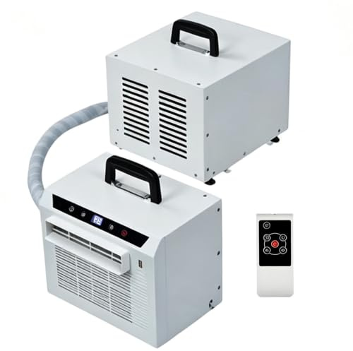 GTANND Aire Acondicionado Tipo Split, Aire Acondicionado portátil con Unidad Exterior, ultrasilencioso, Aire Acondicionado Split portátil de 3000 BTU con Control Remoto 2meters