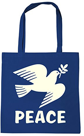 Logoshirt® Friedenstaube I Peace I Baumwolltasche I blau I Lizenziertes Originaldesign