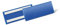 Durable Selbstklebende Etikettentasche, für Etiketten 1/2 A5 quer (210 x 74 mm), Packung à 50 Stück, dunkelblau, 179407