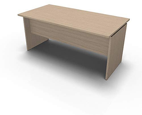 One Living Scrivania da Ufficio Panel Desk Tavolo Porta PC 160 x 80 x 73 CM - Rovere Chiaro