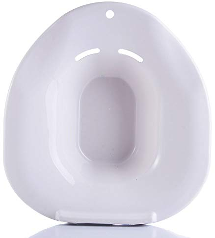 NANANA Bidet Portable pour Toilette Standard, Bain de Siège Hanche Baignoire, Solution D'Hygiène Personnelle, 39X36cm,White