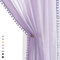 Treatmentex NATWIN Pompon Vorhang, transparent Art Deco 52 x 95 Fliederfarben