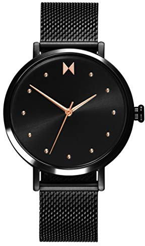 MVMT Analog Quarzuhr für Damen mit Schwarzes Edelstahlarmband - 28000033-D