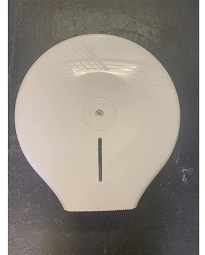 We Can Source It Ltd - Wall Mounted Toilet Roll Dispenser for Mini Jumbo Roll 200m - White Toilet Roll Holders for Home and Commercial Use