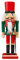 Amosfun Christmas Santa Claus Nutcracker Wooden Nutcracker Soldier Ornament Xmas Decoration Figures Puppet Toys Home Decor 25CM (Random Style)