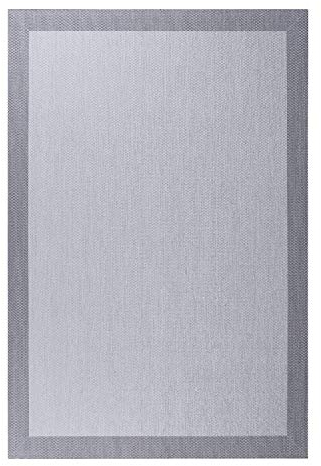 STORESDECO Alfombra vinilica de Tejido Trenzado Premium de Alta Gama Lavable Antideslizante Alfombras vinilicas Resistentes para Salon Cocina habitacion baño Pasillo Color Gris Claro 140x200 cm
