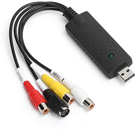 Scheda di Acquisizione Video, Trasferimento Grabber USB 2.0 Portatile, Composito, S-Video, Registratore da Analogico a Digitale, Digitalizzazione Video per Convertitore