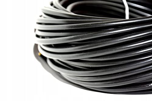Hilark Kabel PVC H05VV-F 3x2,5 mm2 (3g2,5 mm²) Schwarz 20m Kabel für elektrische Verlängerungskabel