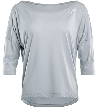 WINSHAPE Damen Ultra Leichtes Modal-3/4-arm Mcs001 Yoga-Shirt, Cool-grey, XL EU