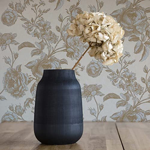 TADESSI Tapete Blumen Lenni M1-No.1840 Vliestapete Gold Hellbeige Floral Natur für Wohnzimmer Schlafzimmer Küche