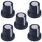 White Soft Touch 6mm Splined Control Knob Cover K87MAR Quantity 5