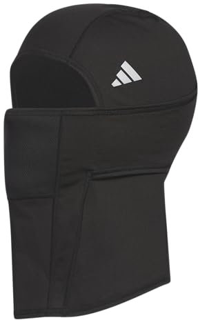 adidas Alphaskin Sturmhaube, Skimaske, athletische Gesichtsbedeckung für Bewegung und Wintersport, Schwarz/Silber, reflektierend, F23