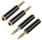 XMSJSIY 3.5mm TRRS to TRS Microphone Adapter, 3.5mm 1/8'' TRRS Female to TRS Male Microphone Connector for Cameras Recorder with TRS Mic Jack - 4PCS