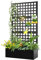 FENCY Hochbeet aus Metall mit Rankgitter, Metall-Pflanzkasten mit Rankgitter, Gartenbox für Kletterpflanzen, Gemüse, 89,9 cm L x 40,6 cm B x 180,9 cm H, Metall-Gartenbeet mit Drainagelöchern (schwarz)