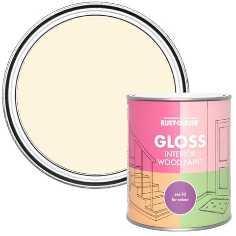 Rust-Oleum Beige Interior Wood Paint in Gloss Finish - Clotted Cream 750ml