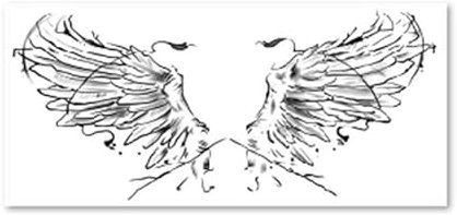 2 Temporary Tattoo Stickers For Women And Men Juice Plant Ink Waterproof Semi-Permanent And Long-Lasting For 2 Weeks Non-Reflective Back Wings
