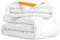 SONGMICS HOME Bettdecke, 2-in-1, 200 x 200 cm, besteht aus 150 GSM Sommerdecke und 350 GSM Winterdecke, 500 GSM ganzjährige Decke, 4 Jahreszeiten, wolkenweiß TDC003W01