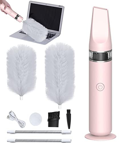 Spolverino Elettrico Instant Duster Pro Original, Polveri con Manico Espandibile Strumento di Pulizia Multifunzione in Microfibra per Polvere, Spolverino estensibile Elettrico Rotante Senza Fili