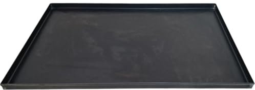 Teglia da Forno Professionale in Lamiera Blu 60x40x2 cm - Made in Italy - Resistente fino a 250°C - Pareti dritte Bordo Arrotondato e base rinforzata