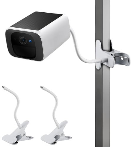 2Pack Security Camera Mount for eufy Solocam S220/C210, eufyCam 2C/2C Pro, 3/S330, 3C/S300 Security Camera and Other Cameras with 1/4 Threaded Hole, Sturdy Flexible Clip Mount Without Tools
