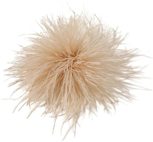 Feder BroscheFlauschige Straußenfeder Brosche Braut Hochzeit Party Weihnachten Kleid Up Corsage Pin Hut Zubehör für Frauen Hochzeitsfeier Tanz Bankett Kleid Kleidungsaccessoires,Off-White B