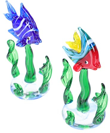 MAGICLULU 2stücke Glasfische Aquarium Deko Lebendige Wasserpflanzen Ornamente Für Aquarien Und Wohnräume Farbenfroh Authentisch Und Langlebig Sicher Im Gebrauch
