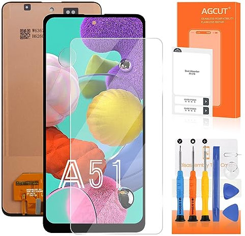 Écran LCD pour Samsung A51 4G LCD Display pour Samsung Galaxy A51 4G SM-A515F SM-A515U LCD Affichage Ecran Replacement Tactile Digitizer Full Assembly avec Outils (Noir, Incell)