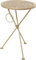 Kare Design Beistelltisch Clack Mosaic, Braun, 35cm Durchmesser, Couchtisch, Ablage, Glas Tischplatte, Stahlgestell, Rund