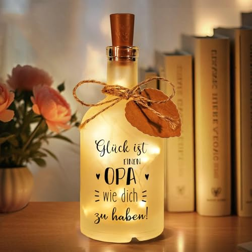 Hiipeefeel Opa Geschenke Geburtstag, LED Flaschenlicht | Geburtstagsgeschenk Weihnachtsgeschenke Vatertagsgeschenk für Opa, Opa Geschenk Vatertag Weihnachten