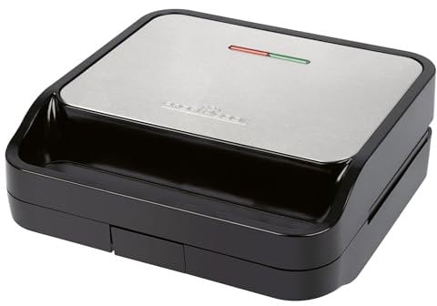 ProfiCook® Sandwichmaker | muschelförmige Sandwiches mit extra viel Füllung | antihaftbeschichtet | XXL-Toastscheiben | 750 Watt Toaster Sandwichtoaster | Backampel | Sandwich Maker | PC ST 1297