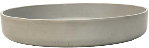 VIVANNO Pflanzschale 30x5 cm Grau Betonschale Fiberglas Dekoschale