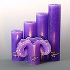 Candela Lotuskerze basic lila 28 cm