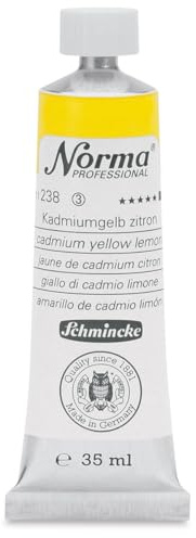 Schmincke Norma Professional Oil Paint - Cadimum Yellow Lemon, 35 ml, Tube