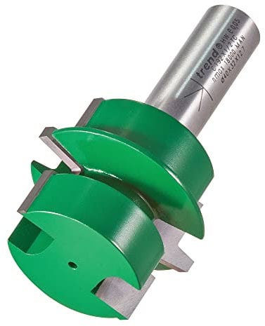 Trend CraftPro Jointing Offset Tongue and Groover Router Cutter, 1/2 Inch Shank, 40mm Cut Diameter & 32mm Cut Length, Tungsten Carbide Tipped, C192X1/2TC