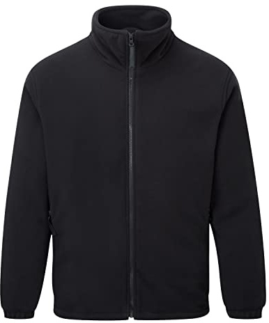 Fort - Lomond Jacket - Black Jacket - Medium - Fleece Jacket Mens - Full Zip - Winter Coats for Men - Zipped Pockets - Comfortable & Stylish - Work Jackets for Men