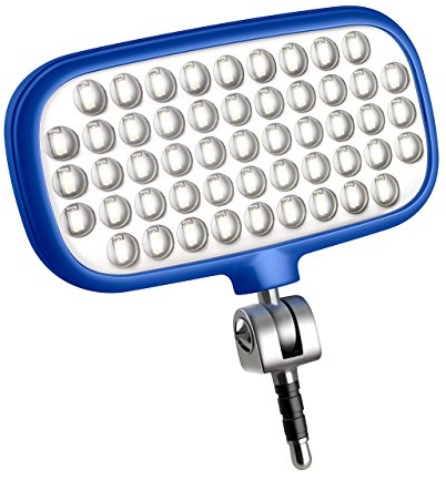 Metz mecalight LED-72 smart in Blau | LED-Videolicht für Smartphones & Tablets mit 51 LEDs und 72 LUX, eigenen Lithium-Polymer-Akku, 3 Modi, für Fotos oder Videos geeignet etc.