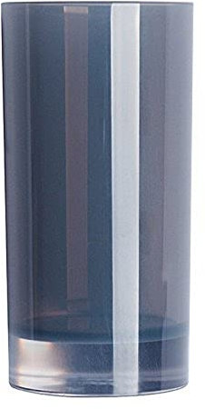 Excelsa Linea Bagno Zahnputzbecher Ø6,3x13cm in grau, Polystyrol, 6.3 x 6.3 x 13 cm