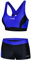 Aqua Speed Bikini Set Damen | Zweiteiler schwarz-blau | Two Piece Swimsuit | Bikinis Beachvolleyball | sportliche Bademode | Schwimmbikini für Frauen Mädchen | Gr. 38, 14 Black - Blue | Fiona